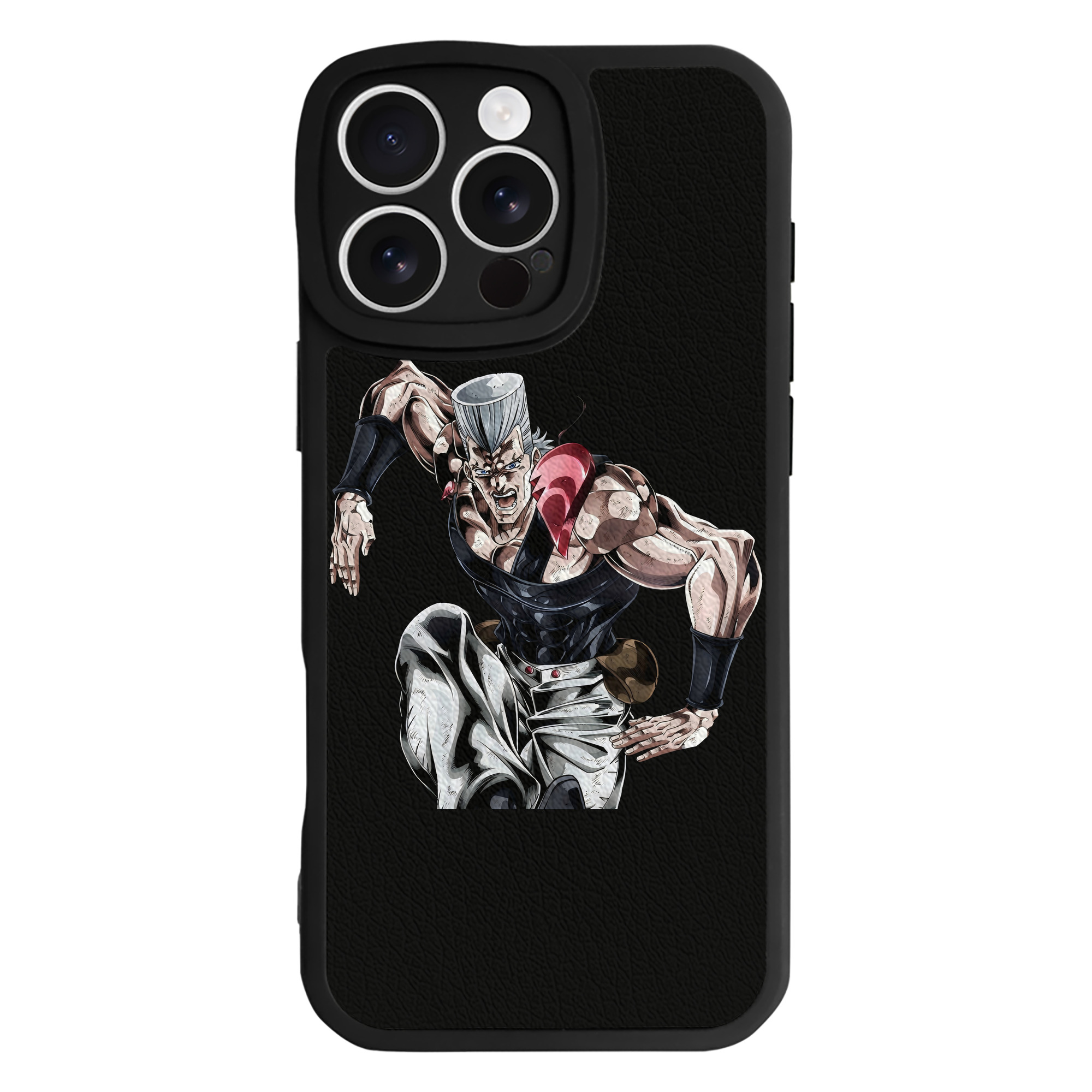 （画像用） ジョジョの奇妙な冒険 ジャン＝ピエール?ポルナレフ JoJo's Bizarre Adventure Jan Pierre Polnareff 【iPhone 16シリーズ対応】シリコンスマホケース（レザー調） 材質：シリコン